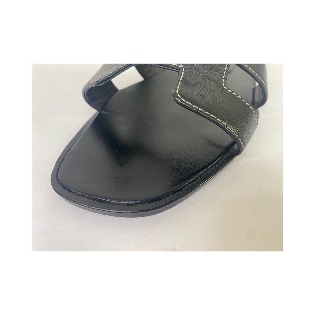 HERMES（エルメス）／サンダル／オラン／噛まれ傷補正コバ交換施工